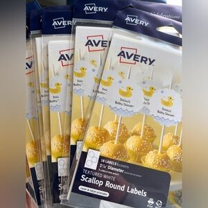 NWT Avery scalloped edge label stickers printable baby shower bridal sho…